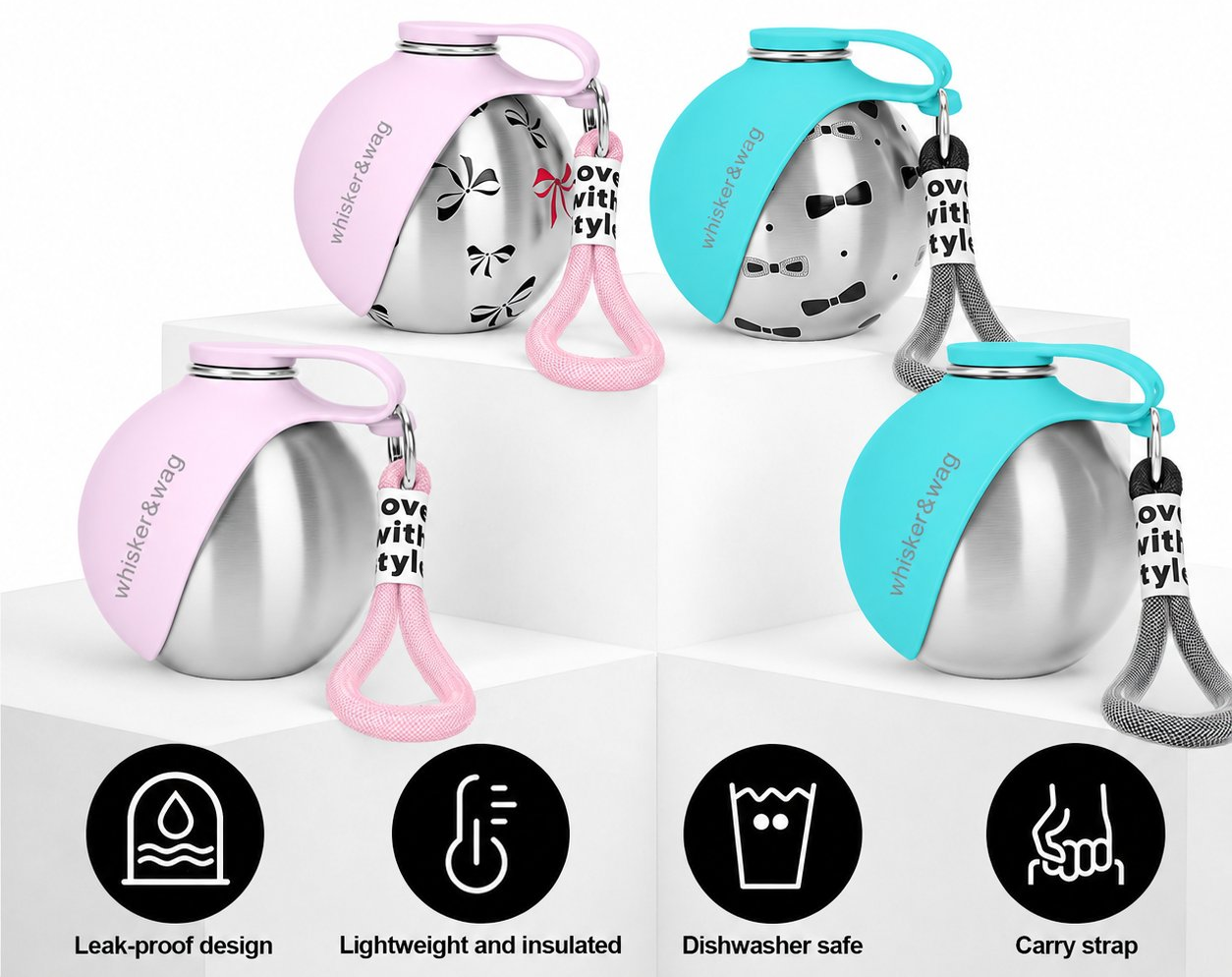 PupSphere - Whisker & Wag™ Portable Dog Water Bowl